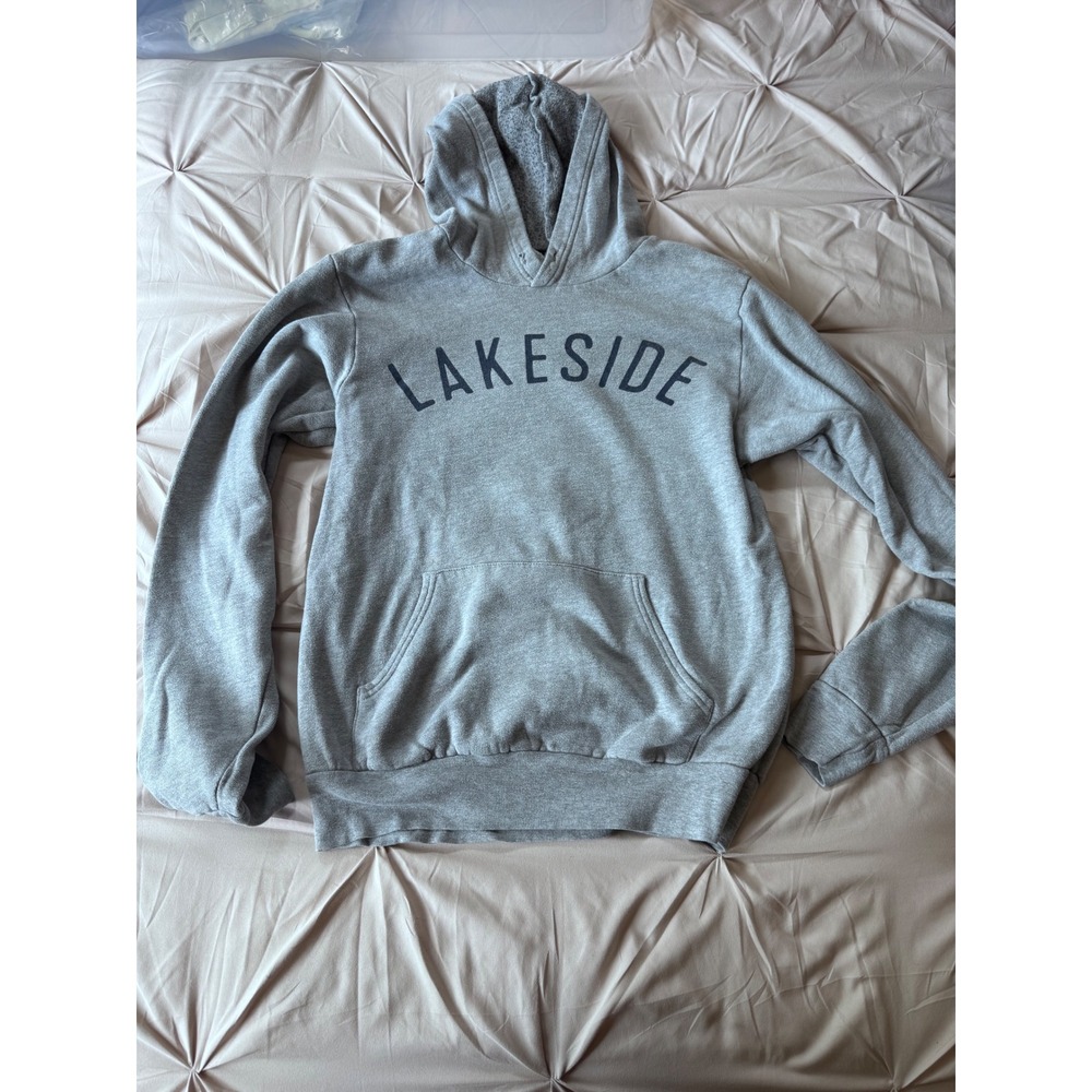 Kiel James Patrick Lakeside Hoodie Heather Gray Graphic Sweatshirt Small